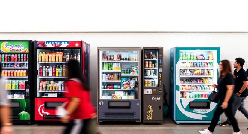 Modern snack and drink vending machines